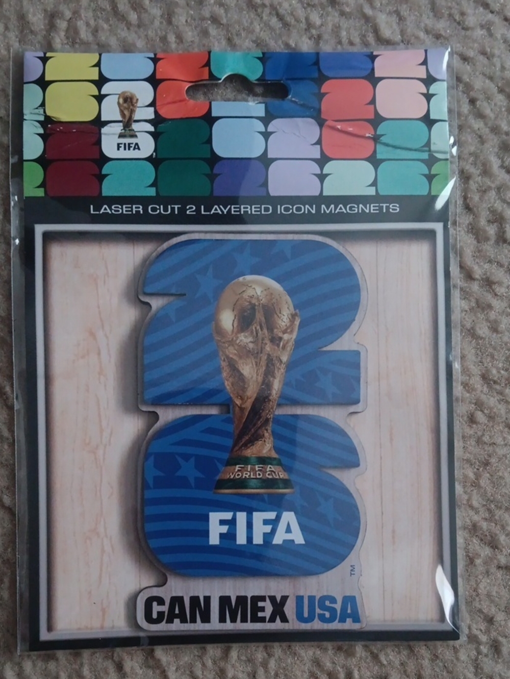 FIFA Official Layered Icon Magnet Set - Blue & White